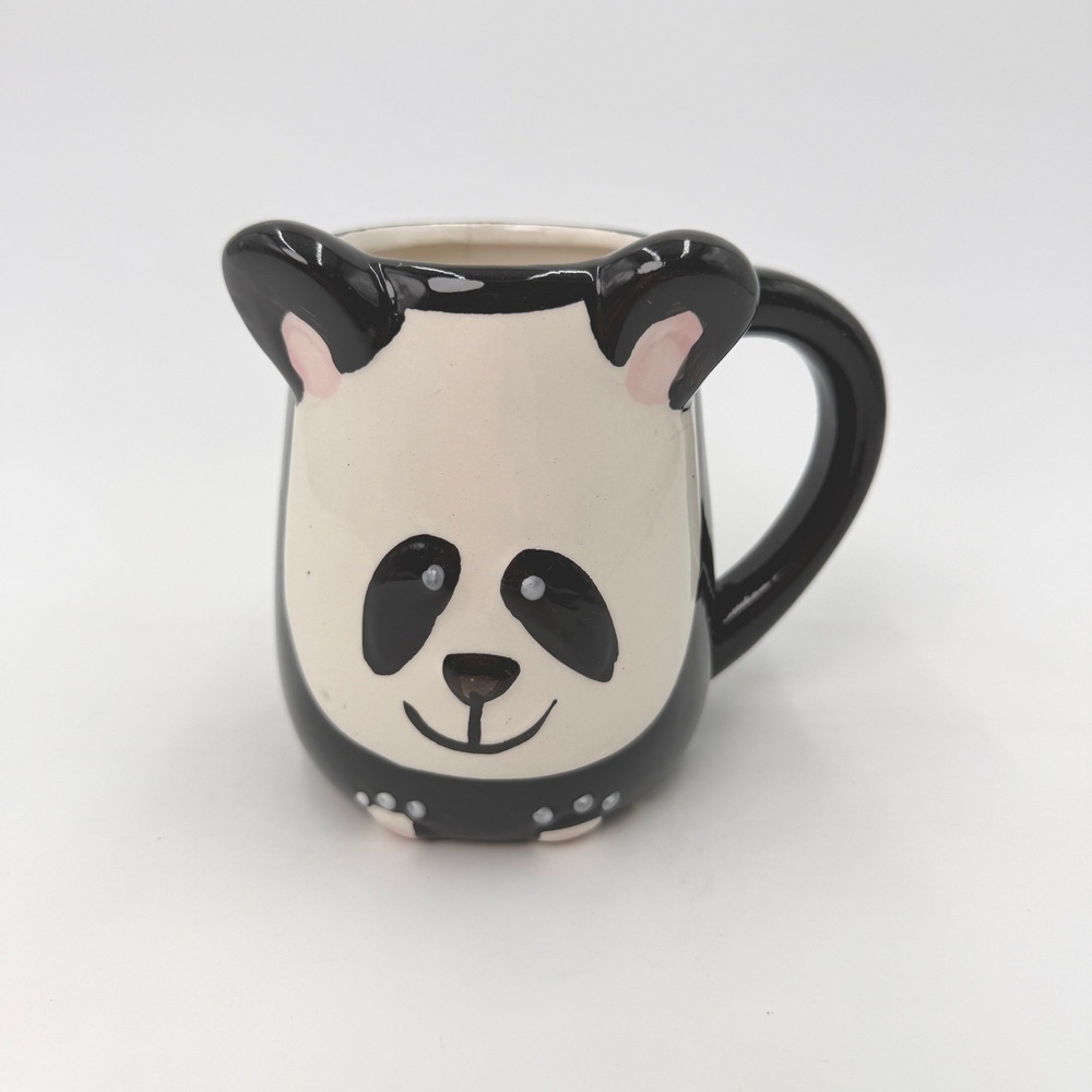 Great‎ Gatherings Panda Bear Coffee Mug Black White 3D Ceramic Animal Novelty
